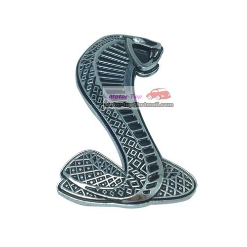 2pcs silver snake metal side rear badge emblem sticker 3d 