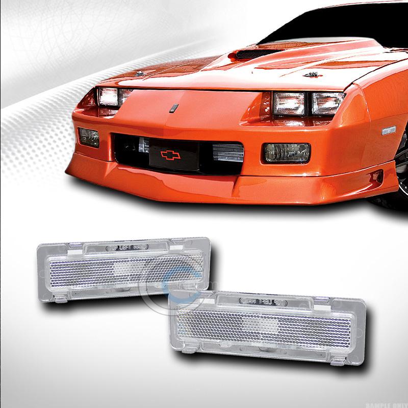 Depo crystal clear lens bumper side marker reflector light 85-92 camaro/firebird