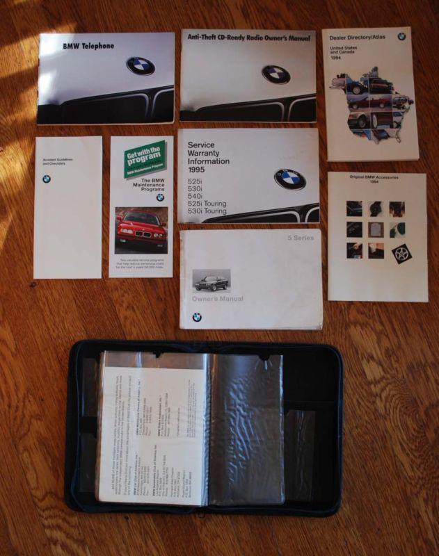 Bmw e34 complete owners manual set 540i 530i 525i 1995 1994 1993 1992 owner's