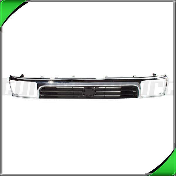 Front grille to1200151 chrome body for 92-95 toyota 4runner new matte black grid
