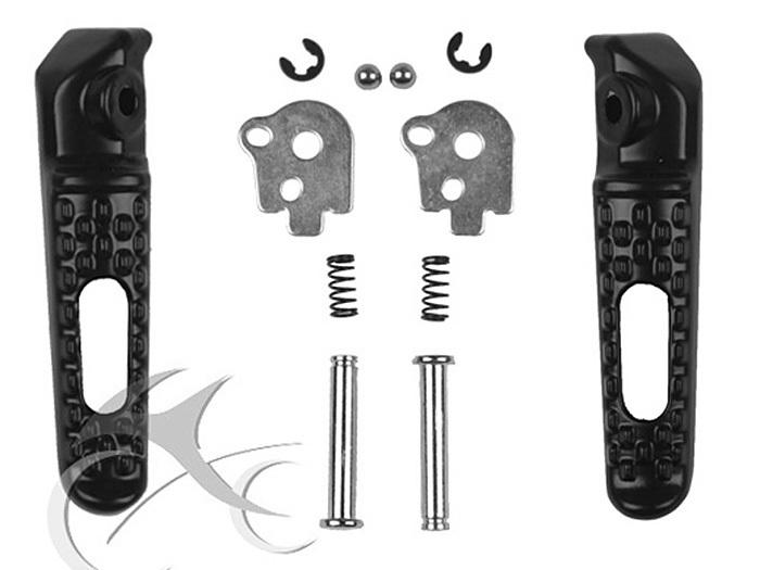 Black new front rear footrests footpegs for honda cbr1000rr 04-11 cbr600rr 03-06