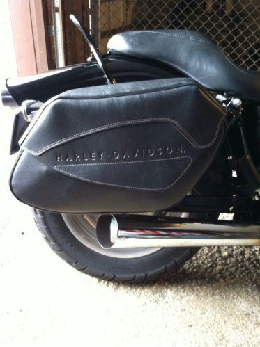 Harley davidson leather saddle bags dyna easy quick detachable bracket