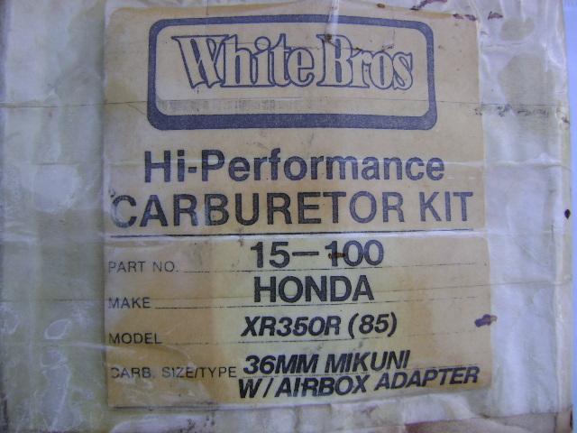 Whire bro.s mikuni carb kit 1985 honda xr350r