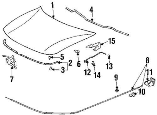 Honda oem 90672sj4013 hood-support rod holder