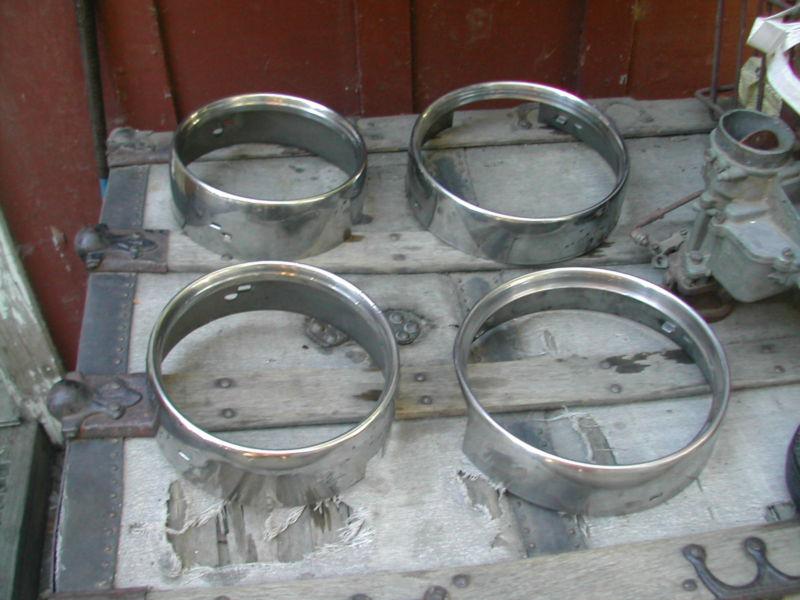 Alfa romeo gtv 1750 or 2000 headlight and fog light rim set (4) oe nos