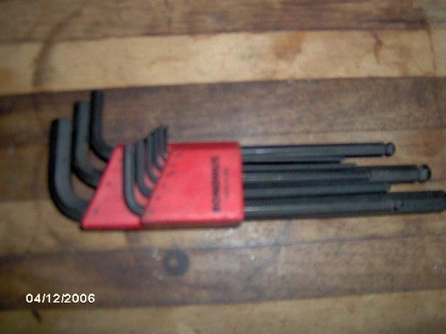 Bondhus metric allen hex wrench set 9 piece ball end