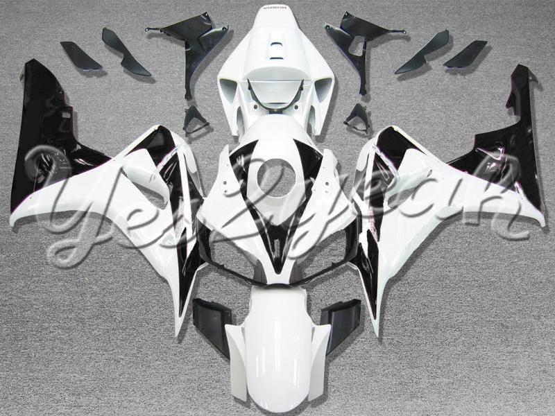 Injection molded fit fireblade cbr1000rr 06 07 white black fairing zn767