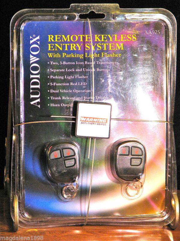 Brand new! audiovox keyless remote entry system~aa925