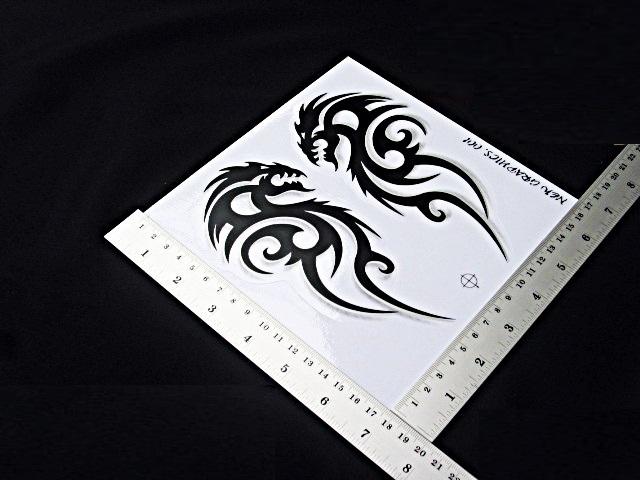 B101 dragon decal sticker 1set(black) 