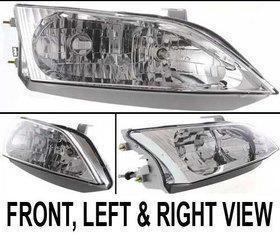 Clear lens new head lamp with bulbs right hand halogen rh passenger side parts