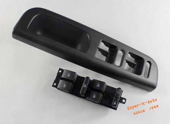 Master window switches panel and black trim bezel kit for passat jetta golf mk4