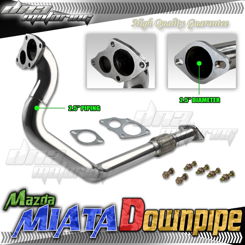 90-93 mazda miata mx5/mx-5 1.6l stainless ss turbo-charged downpipe down pipe