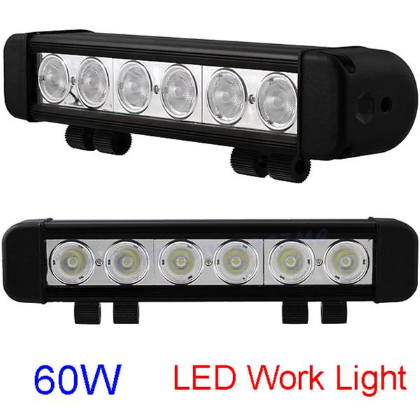 60w 4500lm cree led work light bar flood for off road atv boat 4wd lamp