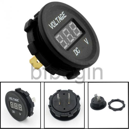 Car motorcycle waterproof  6v-30v  red led dc digital display voltmeter meter