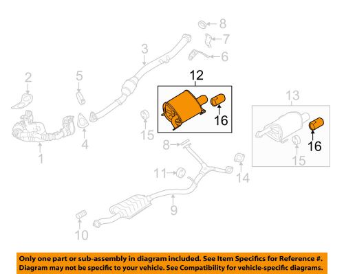 Subaru oem 2008 impreza 2.5l-h4-muffler 44300fg050