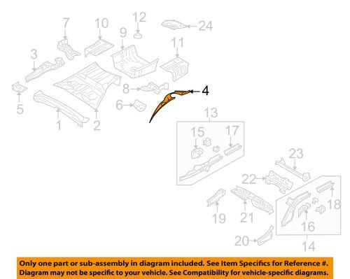 Subaru oem 10-15 legacy floor rails-rear-side panel left 52153aj03a9p