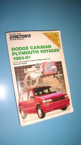 Chilton repair manual 1984-91 dodge caravan plymouth voyager