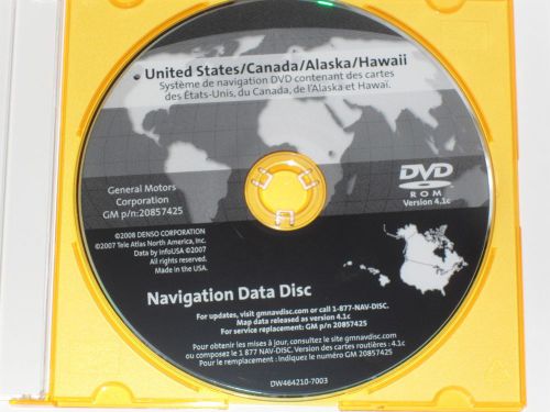 Cadillac gmc chevrolet navigation dvd cd disc 20857425 disk gps map 4.1c