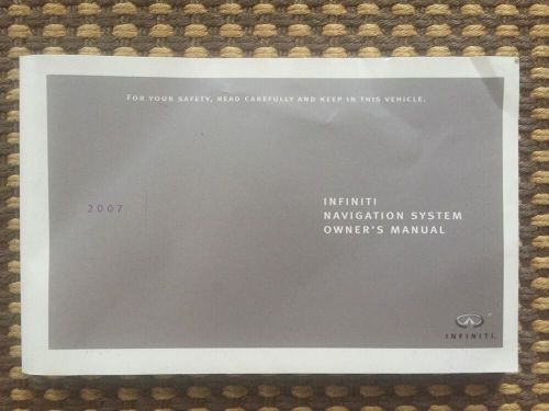 07 2007 infiniti navigation system owners owner&#039;s manual book oem