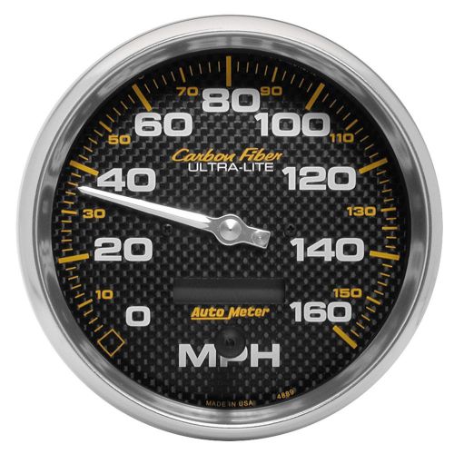 Auto meter 4889 carbon fiber; in-dash electric speedometer