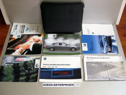 02 2002 bmw e46 320i 325i 325xi 330i 330xi owners manuals drivers books set h153