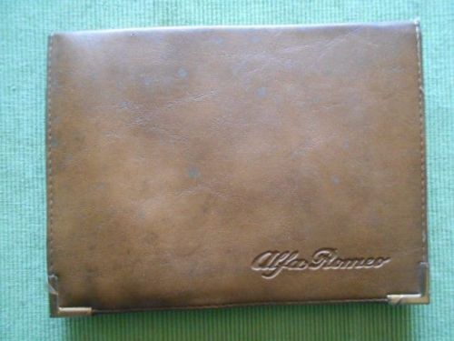 Alfa romeo milano spider used original owner&#039;s manual pouch / folder 1990 books