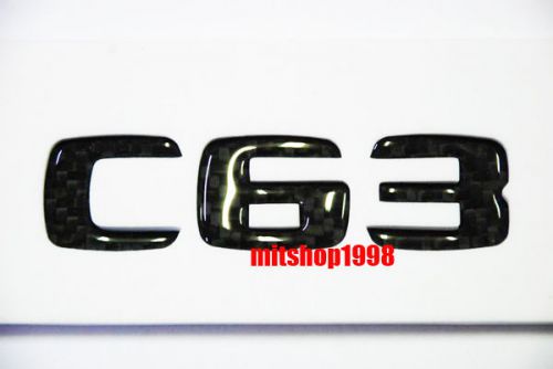 Mercedes-benz class c63 real carbon fiber letters emblem badge