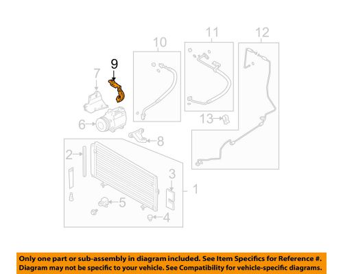 Subaru oem a/c condenser, compressor lines-compressor rear bracket 73633ag010