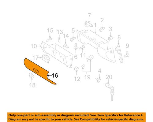 Subaru oem 05-07 impreza-glove box door 66121fe000oe