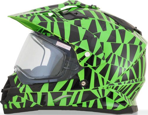 Afx 0121-0772 fx-39ds se dazzle snow helmet green