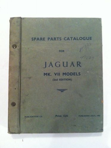 Jaguar &#034;original&#034; mark vii 7 spare parts catalogue