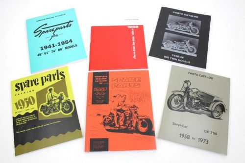 Harley factory parts catalog gift set of 6 panhead knucklehead flathead  (812)