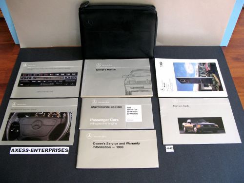 93 1993 mercedes sl 300sl 500sl 600sl owners manuals drivers books case set j142