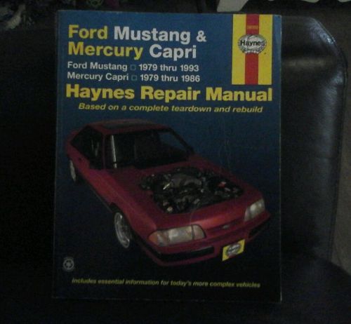 Haynes manual 36050 1979 thru 1993 ford mustang and 1979 thru 1986 mercury capri