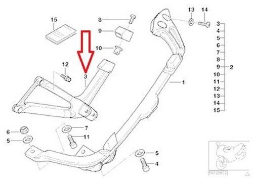 Bmw genuine case holder support right r1100s 46542328738