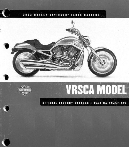 2002 harley-davidson vrsca v-rod parts catalog manual -new sealed-vrsca-vrod