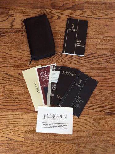 1993 lincoln continental owners manual set