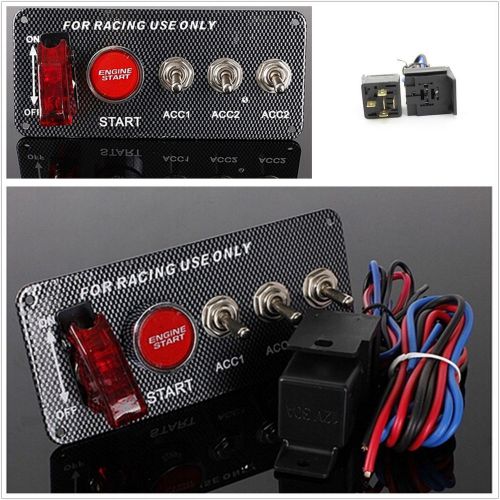 Find Car SUV Ignition Switch Panel LED Engine Start Push Button Toggle