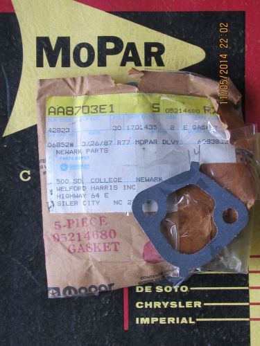 Nos fuel pump flange gasket 2.2l mopar 5214680 1981-87 dodge chrysler plymouth