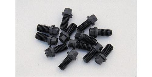 Milodon header bolt hex head steel black oxide 3/8&#034;-16 0.750&#034; u.h.l. set of 12