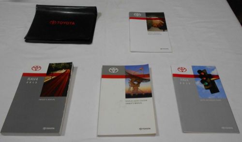 2012 toyota rav4 owner manual 4/pc.set.+ navigation &amp; black toyota factory case