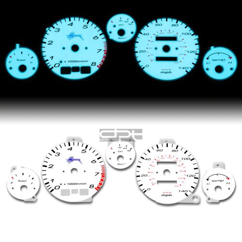 Indiglo glow gauge+harness white face for 99-05 mazda miata 1.8 l l4 nb bp-4w z3