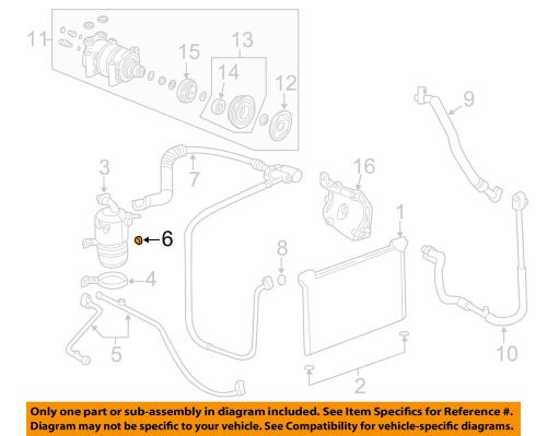 Gm oem a/c condenser, compressor lines-ac line o-ring 52474373