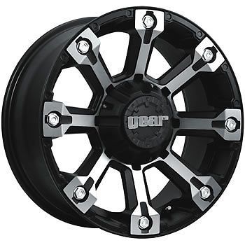 18x9 black gear alloy backcountry 6x135 &amp; 6x5.5 +0 rims trail grappler 35