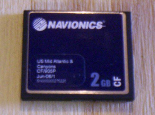 Navionics us mid atlantic &amp; canyons cf/905p june 06/1 compact flash