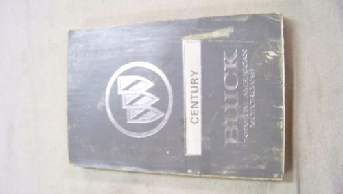 1992 buick century owners manual book