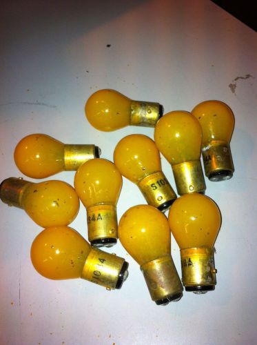 Bulk lot of ten (10) # 1034a dual filament painted bulbs-vintage - new old stock