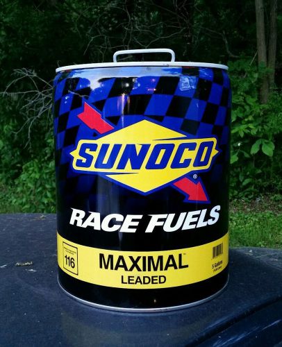 Sunoco racing 5 gallon can gas and oil 116 octane fuel nascar