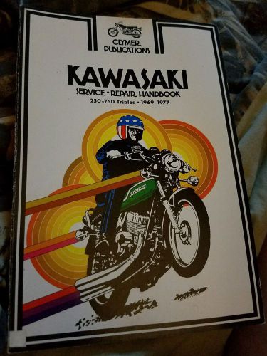 Clymer service manual kawasaki 250-750cc triples 1969-1977.