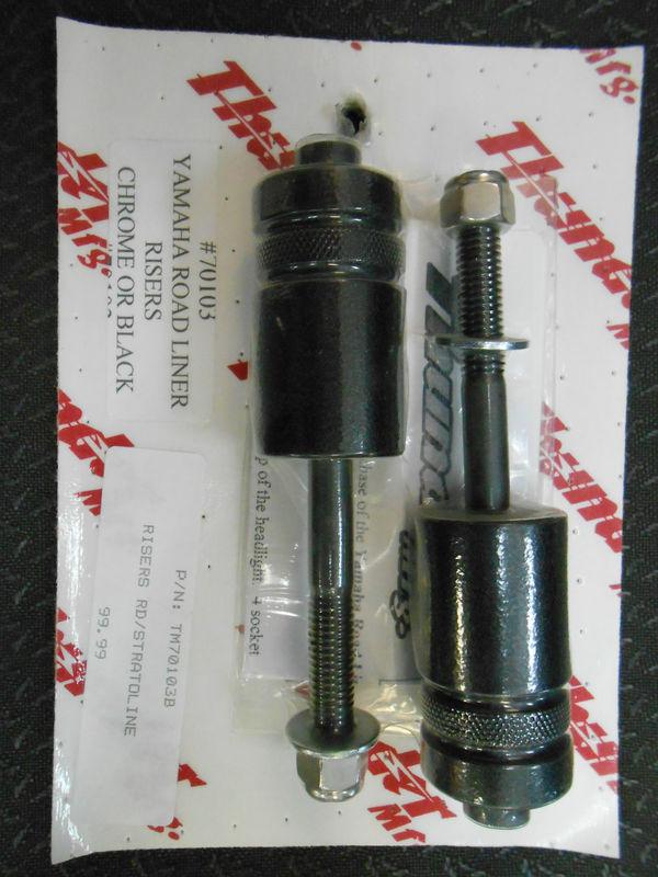 Thunder mfg. yamaha roadliner / stratoliner 2" 1/4 black risers